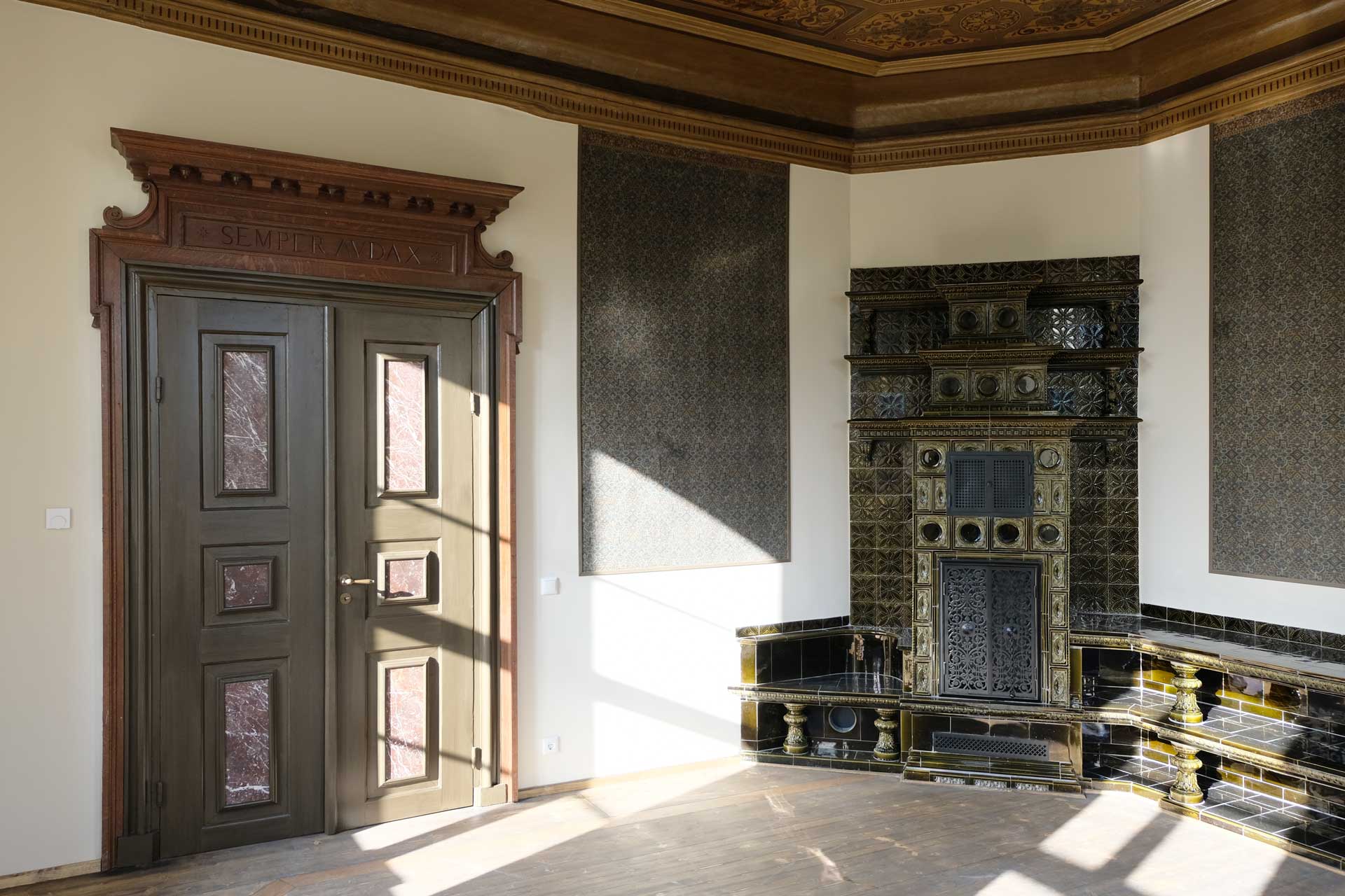 Barockschlosses Wachau historischer Kamin